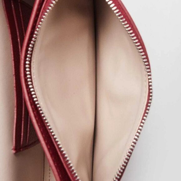 Burberry Red Leather Wallet On Chain D-Ring Crossbody Bag - Picture 8 of 10